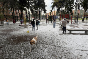Granizada cubre de blanco Bogotá y paraliza vuelos