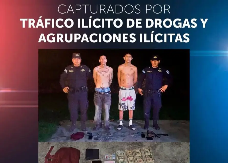 Arrestan a dos jóvenes con marihuana y metanfetamina en San Juan Opico