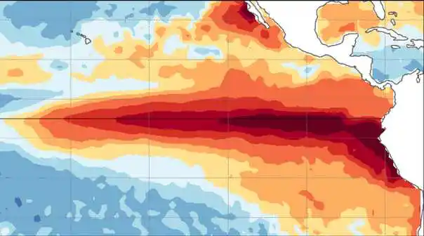 Crece a un 83 % la probabilidad que El Niño se mantendrá "muy fuerte" hasta marzo de 2027: NOAA