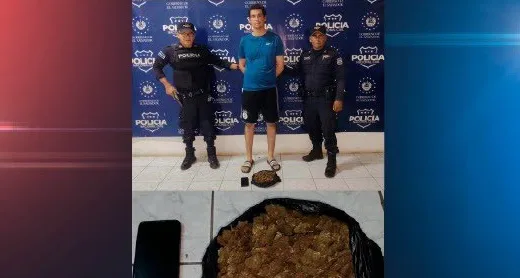 PNC captura a joven de 26 años con bolsa llena de marihuana