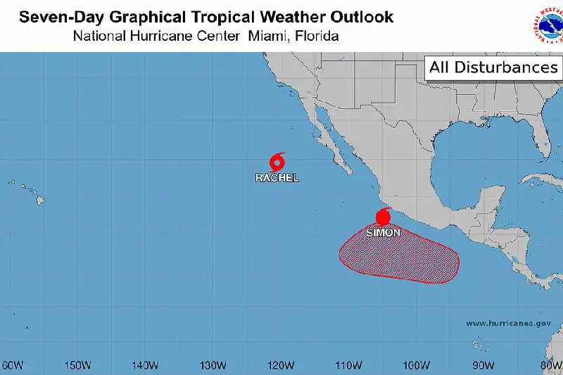 Huracán Simon mantendrá lluvias indirectas sobre Centroamérica, advierte el MARN